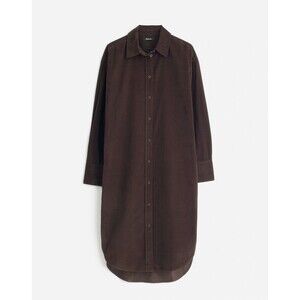 Madewell Womens Corduroy Long-Sleeve Midi Shirtdress Relaxed NWOT Size XS